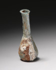 **Item Description:**

**Era:** 1st Century AD

**Description:**

This exquisite 1st century AD piriform bottle, with its distinctive in-folded rim an...