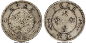 Hsüan-t'ung silver Pattern 1/2 Dollar (50 Cents) ND (1910) XF40 PCGS, Tientsin mint, KM-Y23, L&M-25. A wholly respectable straight-graded representati...