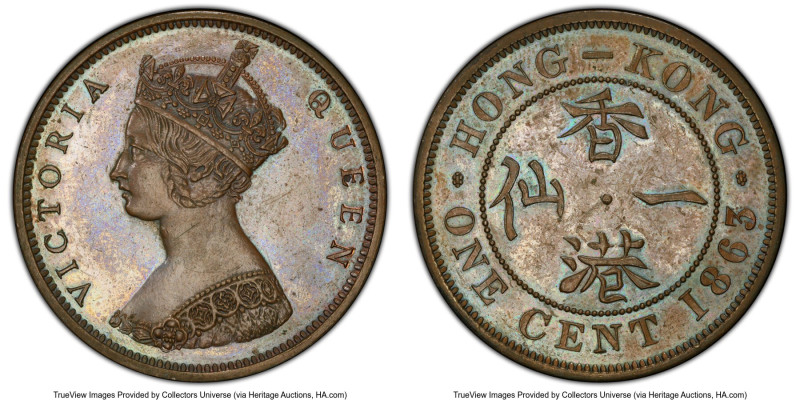 British Colony. Victoria Proof Cent 1863 PR63 Brown PCGS, KM4.1, Prid-165B. With...