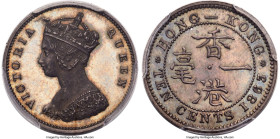 British Colony. Victoria silver Proof 10 Cents 1863/33 PR65 PCGS, KM6.1, Mars-C18. Plain edge, coin alignment. An exceptional representative of this p...