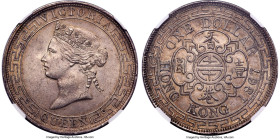 British Colony. Victoria Dollar 1867 MS62 NGC, Hong Kong mint, KM10, Prid-2, Mars-C41. Indulge in a journey back in time with this beautiful, lightly ...