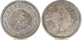 Meiji Trade Dollar Year 8 (1875) AU Details (Cleaned) PCGS, Osaka mint, cf. KM-Y14 (for regular issue), cf. JNDA-01-12 (same). Daido variety. While on...