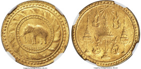 Rama IV gold 8 Baht (Tot) 1863 MS64 NGC, Bangkok mint, KM-Y15, LeMay-pg. 94. A difficult offering to encounter in Mint State preservations, let alone ...