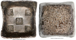 Qing Dynasty. Unidentified Fangbao ("Square") Sycee of 10 Taels ND Certified MS62 by Gong Bo Grading, cf. Cribb-Class XXX (for smaller type). 50.7x49m...