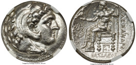 MACEDONIAN KINGDOM. Alexander III the Great (336-323 BC). AR tetradrachm (26mm, 17.14 gm, 5h). NGC MS 5/5 - 4/5. Early posthumous issue of Susa, ca. 3...