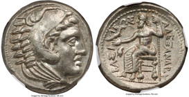 MACEDONIAN KINGDOM. Alexander III the Great (336-323 BC). AR tetradrachm (24mm, 17.25 gm, 11h). NGC AU S 5/5 - 5/5. Early posthumous issue of Amphipol...