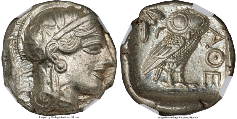 ATTICA. Athens. Ca. 440-404 BC. AR tetradrachm (24mm, 17.26 gm, 10h). NGC MS 5/5...