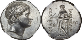 SELEUCID KINGDOM. Seleucus II Callinicus (246-225 BC). AR tetradrachm (29mm, 17.16 gm, 12h). NGC MS 5/5 - 3/5, Fine Style, brushed. Orontes, from ca. ...