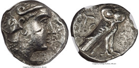 MESOPOTAMIA. Mazaces (ca. 331-322 BC). AR tetradrachm (22mm, 16.52 gm, 11h). NGC Choice XF 5/5 - 2/5. Imitating Athens. Head of Athena right, wearing ...