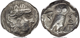 MESOPOTAMIA. Ca. late 4th century BC. AR tetradrachm (22mm, 16.91 gm, 12h). NGC Choice VF 4/5 - 3/5. Imitating Athens. Head of Athena right, wearing b...