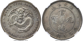 Kwangtung. Kuang-hsü Dollar ND (1890-1908) AU Details (Cleaned) NGC, Kwangtung mint, KM-Y203, L&M-133. Struck from local dies. Suffused with subtle co...