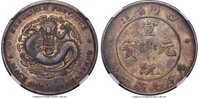 Szechuan. Hsüan-t'ung Dollar ND (1909-1911) XF45 NGC, Chengdu mint, KM-Y243.1, L&M-352A. Inverted "A" in place of "V" in PROVINCE variety. Quite attra...