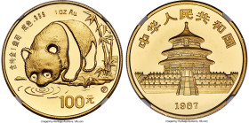 People's Republic gold "Panda" 100 Yuan (1 oz) 1987-Y MS69 NGC, Shenyang mint, KM166, PAN-44B. HID09801242017 © 2023 Heritage Auctions | All Rights Re...