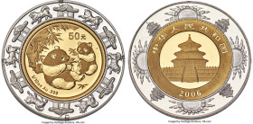 People's Republic 4-Piece Uncertified bi-metallic gold & silver "Panda Lunar Prestige - Year of the Dog" Proof Set 2006, Each with standard Panda issu...