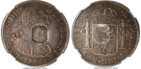 George III Counterstamped Bank Dollar of 5 Shillings ND (1799-1804) XF45 NGC, KM656, S-3766. Octagonal type II bust counterstamp (AU Strong) on (host)...