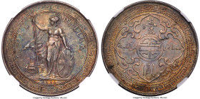 Victoria Trade Dollar 1896-B AU58 NGC, Bombay mint, KM-T5, Pr-3. Dark yet iridescent, this exceedingly attractive example survives on the cusp of Mint...