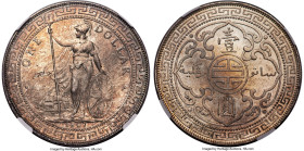 Edward VII Trade Dollar 1907/7-B MS66 NGC, Bombay mint, KM-T5, Pr-17. Doubling noted on all numbers in the date. Pristinely preserved with fiery luste...
