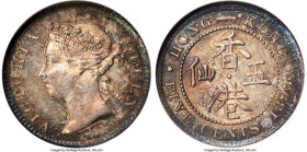 British Colony. Victoria Proof 5 Cents 1893 PR65 NGC, KM5, cf. Prid-142 (unlisted in Proof). The visual appeal of this sole-graded example is amplifie...