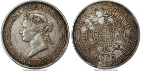 British Colony. Victoria Dollar 1868 XF45 PCGS, Hong Kong mint, KM10, Prid-3. The last year of this immensely coveted, short-lived Victorian Hong Kong...