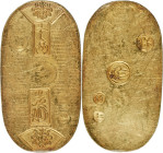 Tempo gold Koban (Ryo) ND (1837-1858) AU Details (Cleaned) PCGS, Edo mint, KM-C22b, JNDA 09-21. 6032mm. 11.21gm. Accompanied by a JNDA certificate. HI...