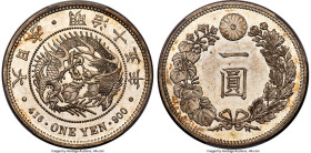 Meiji Yen Year 15 (1882) MS63 Prooflike PCGS, Osaka mint. KM-YA25.2, JNDA 01-10. An incredible example of a Prooflike "Dragon" Yen, an emission that i...