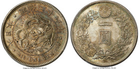 Meiji Yen Year 26 (1893) MS63 PCGS, Osaka mint, KM-YA25.3, JNDA 01-10A. A robust Choice representative, featuring an occasional bag mark, and sporting...