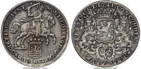 Dutch Colony. United East India Company Ducaton (Silver Rider) 1741 XF40 NGC, KM151, Dav-418. Plain edge "Concordia" variety. Zeeland issue. A beautif...