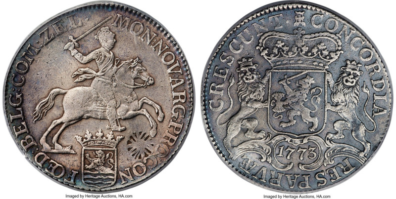 Madura Island. Sumenep Counterstamped Ducaton ND (1811-1854) XF Details (Cleaned...