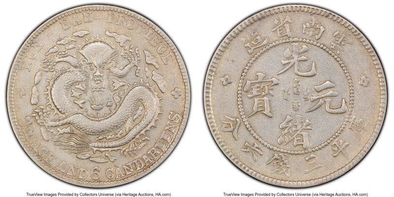 Yunnan. 3-Piece Lot of Certified 50 Cents PCGS, 1) Yunnan. Kuang-hsü 50 Cents ND...