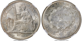 French Colony Piastre 1896-A MS63 NGC, Paris mint, KM5a.1, Lec-278. HID09801242017 © 2023 Heritage Auctions | All Rights Reserved