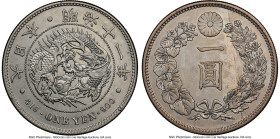 Meiji Yen Year 11 (1878) AU Details (Cleaned) NGC, Osaka mint, KM-YA25.2, JNDA 01-10. A bit scarcer date in this wonderful Crown-size series. HID09801...