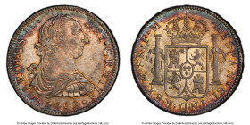 Charles IV 8 Reales 1789 Mo-FM AU58 PCGS, Mexico City mint, KM107, Cal-950. "CAROLUS IV" legend, bust of Charles III. Capturing so many of the feature...