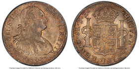 Charles IV 8 Reales 1808 Mo-TH MS63 PCGS, Mexico City mint, KM109, Calico-988. Satin luster emanates from this lightly-toned Choice Mint State spectac...