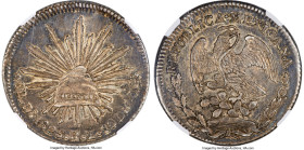 Republic 8 Reales 1825 Do-RL AU55 NGC, Durango mint, KM377.4, DP-Do02. Period before MEXICANA variety. HID09801242017 © 2023 Heritage Auctions | All R...