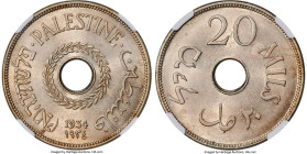 British Mandate 20 Mils 1934 MS62 NGC, London mint, KM5. HID09801242017 © 2023 Heritage Auctions | All Rights Reserved