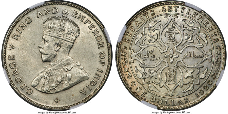 British Colony. George V Dollar 1920 MS63 NGC, KM33, Pr-10. The fields are so sm...