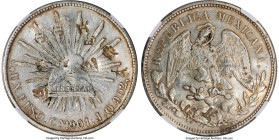 3-Piece Lot of Certified Chopmarked Issues NGC, 1) Mexico: Republic Peso 1901 Cn-JQ VF Details (Chopmarked) NGC, Culiacan mint, KM409 2) Mexico: Repub...