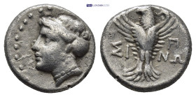 Paphlagonia, Sinope.Hemidrachm (13mm, 3.0 g) (Circa 330-250 BC). Head of nymph left, with hair in sakkos. Rev: ΣΙ - ΝΩ. Eagle facing, head left, wings...