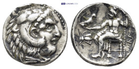 KINGS OF MACEDON. Alexander III 'the Great' (336-323 BC). Drachm. (16mm, 3.36 g) Magnesia pros Maiandros. Obv: Head of Herakles right, wearing lion sk...