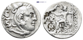 KINGS of MACEDON. Alexander III ‘the Great’. 336-323 BC. AR Drachm (4 Gr. 19mm.). Chios (?) 
 Head of Herakles right, wearing lion skin 
 Zeus Aëtopho...