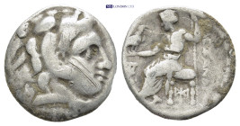 KINGS OF MACEDON. Alexander III 'the Great' (336-323 BC). Drachm. (17mm, 4.1 g) Miletos. Obv: Head of Herakles right, wearing lion skin. Rev: AΛEΞANΔP...