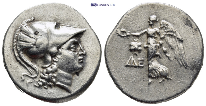 PAMPHYLIA, Side. Circa 200-190 BC. AR Tetradrachm (28mm, 16.47 g). Head of Athen...