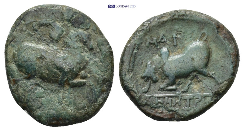 Ionia. Magnesia ad Maeander . 350-190 BC. AE (2.81 Gr. 15mm.)
Horseman riding ri...