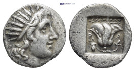 ISLANDS OFF CARIA, Rhodos. Rhodes. Circa 170-150 BC. Drachm (14mm, 2.71 g), Dexagoras, magistrate. Radiate head of Helios to right. Rev. ΔEΞAΓOPAΣ / P...