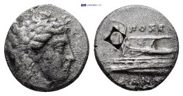 BITHYNIA. Kios. Drachm (Circa 350-300 BC). (2.37 Gr. 13mm.)
 Laureate head of Apollo right. 
Rev. Prow of galley left, star on stern.