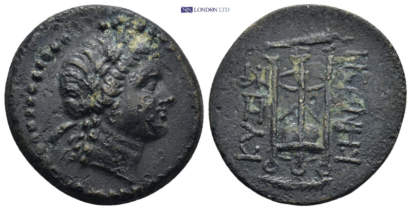 Mysia, Kyzikos. AE, (27mm, 11.8 g). 2nd-1st centuries BC. Obv: Wreathed head of ...