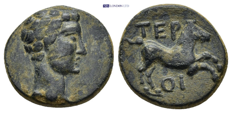 PISIDIA. Termessos AE. (4.6 Gr. 17mm.)
Bare head right.
 Rev: TEP / OI. Horse pr...