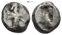 PERSIA, Achaemenid Empire. Time of Darios I to Xerxes II, circa 485-420 BC. Siglos (13mm, 5.46 g), Lydo-Milesian standard, Sardes. Persian king or her...