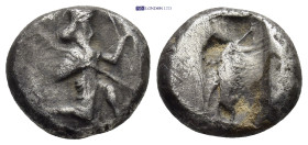 PERSIA, Achaemenid Empire. Time of Darios I to Xerxes II, circa 485-420 BC. Siglos (15mm, 5.31 g), Lydo-Milesian standard, Sardes. Persian king or her...