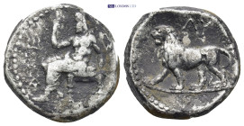 PERSIA, Alexandrine Empire. Uncertain satraps of Babylon, circa 328-311 BC. Stater (21mm, 17 g), Babylon. Baaltars seated left, holding scepter in rig...